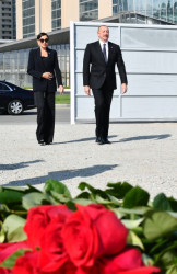 President Ilham Aliyev and First Lady Mehriban Aliyeva visited Victory Park under construction