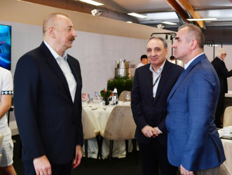 Baku hosts main race of Formula One Grand Prix of Azerbaijan, President Ilham Aliyev and First Lady Mehriban Aliyeva watched the race