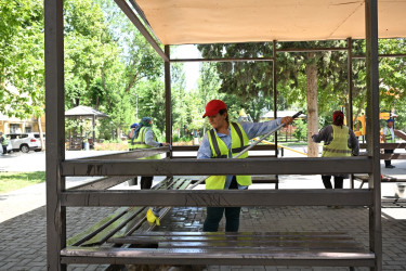 The streets of the capital were washed again