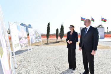 President Ilham Aliyev and First Lady Mehriban Aliyeva visited Victory Park under construction