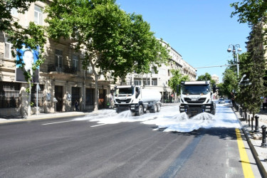 Today 551 streets in Baku have been washed today