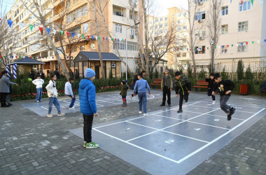 Two more yards have been redeveloped in Baku under the framework of the project “Bizim həyət” with the participation of Leyla Aliyeva