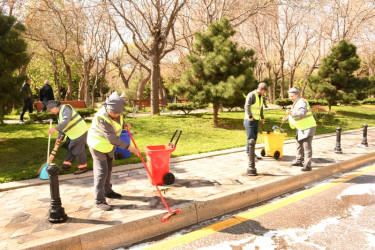 Paytaxtda növbəti dəfə geniştəmizlik işləri aparılıb