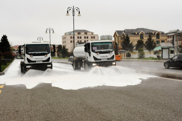 Güclü yağışdan sonra paytaxtda genişmiqyaslı daxili iməclik keçirilib