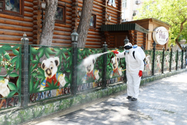Cleaning-disinfection measures are taken in the parks of the capital