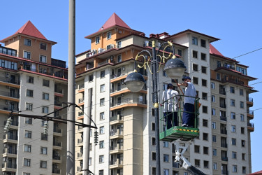 The streets of the capital were washed again