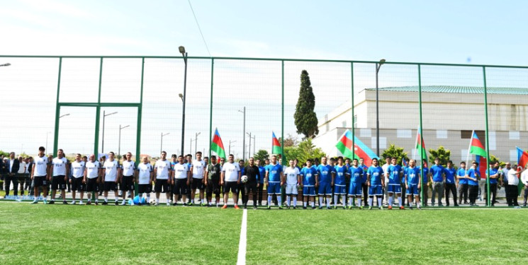 BSIH and RIIB employees competed on the football field | Azerbaijan ...