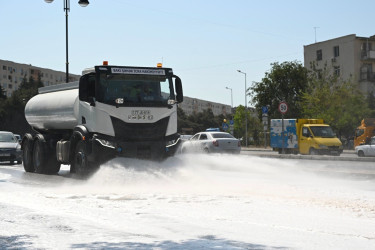 The streets of the capital were washed again